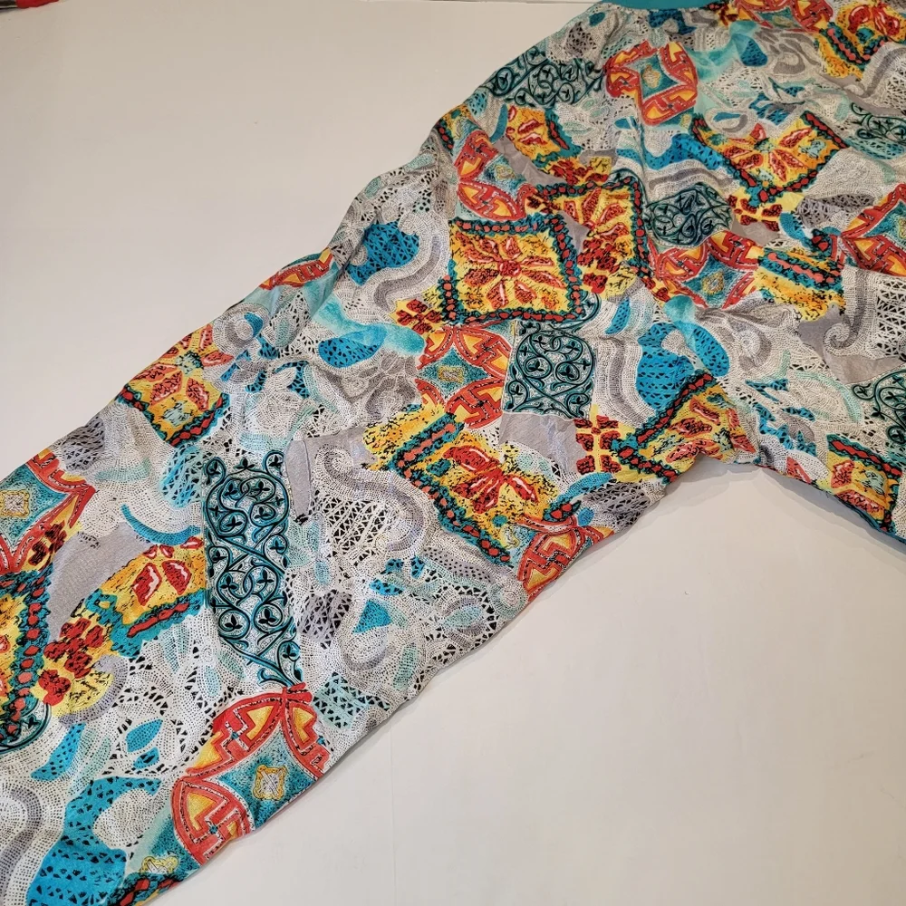 Vintage Casual Isle Dolman Sleeve Full Zip Printed Jacket 90s Y2K Size Medium